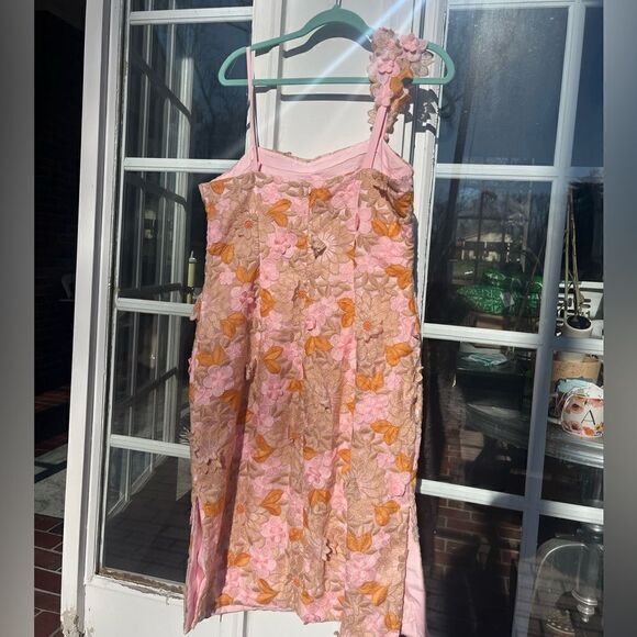 Anthropologie Floral Appliqué Dress NWT - Picture 8 of 12